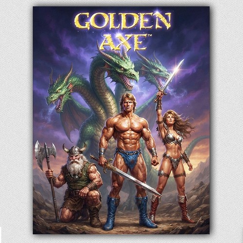 Golden axe metal - sign, wall