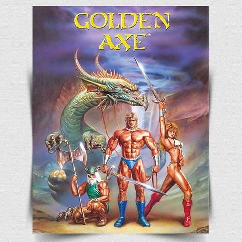 Golden axe metal sign wall - axe,